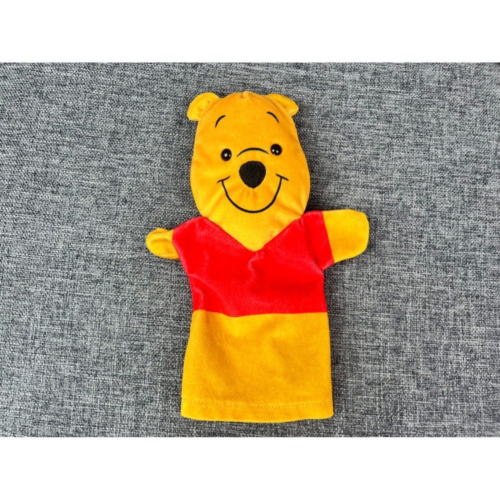 Disney Baby Melissa & Doug Winnie the Pooh Plush Hand Puppet 7552 Yellow Red 10"